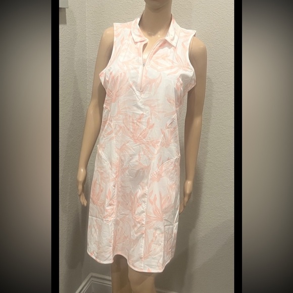 Puma Dresses & Skirts - NWT Puma Sleeveless Coral and White Dress w/ shorts